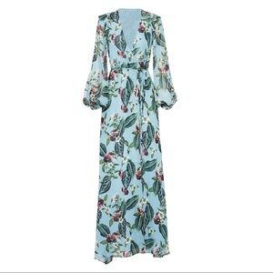 Nicholas Mayflower Wrap Maxi floral print DRESS